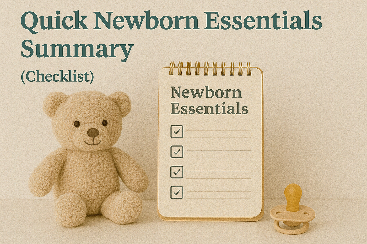 Quick Newborn Essentials Summary (Checklist)